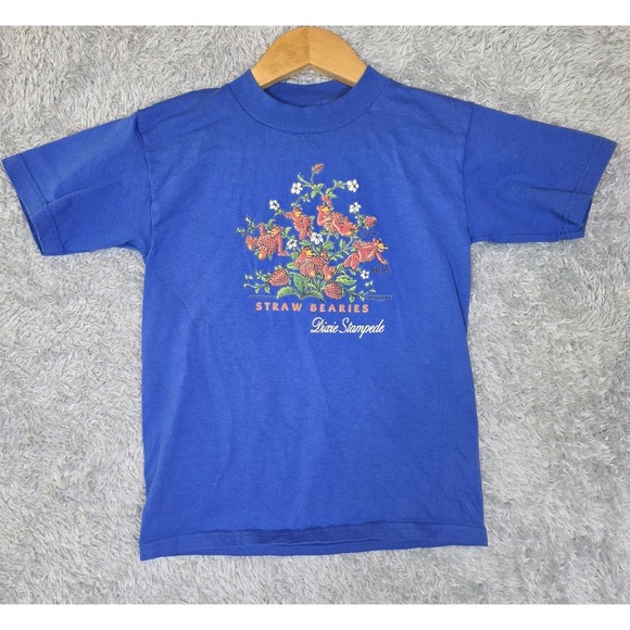 Gildan Other - Vtg 1998 Dolly Parton Dixie Stampede Youth Med Tee Straw Bearies Petal Pals Blue